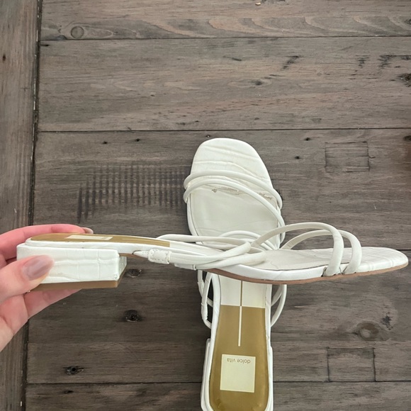Dolce Vita White Sandals - Picture 4 of 5